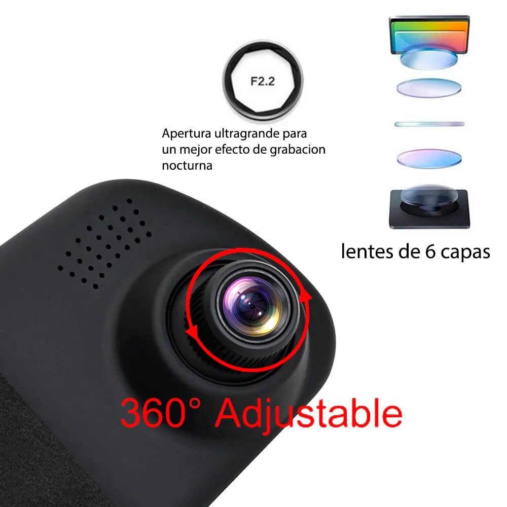 Espejo Retrovisor DVR con Cámara Dual Full HD 1080P – Pantalla 4.3”, Grabación Continua y Asistencia de Reversa