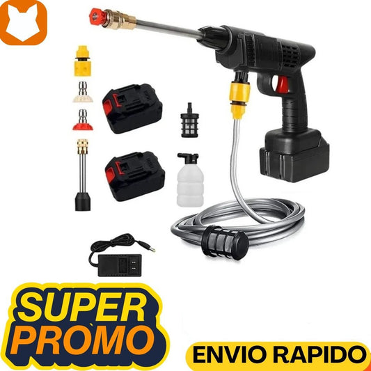 Hidrolavadora Inalámbrica Portátil de Alta Presión con 2 Baterías y Accesorios | Lavado de Autos, Jardín y Hogar