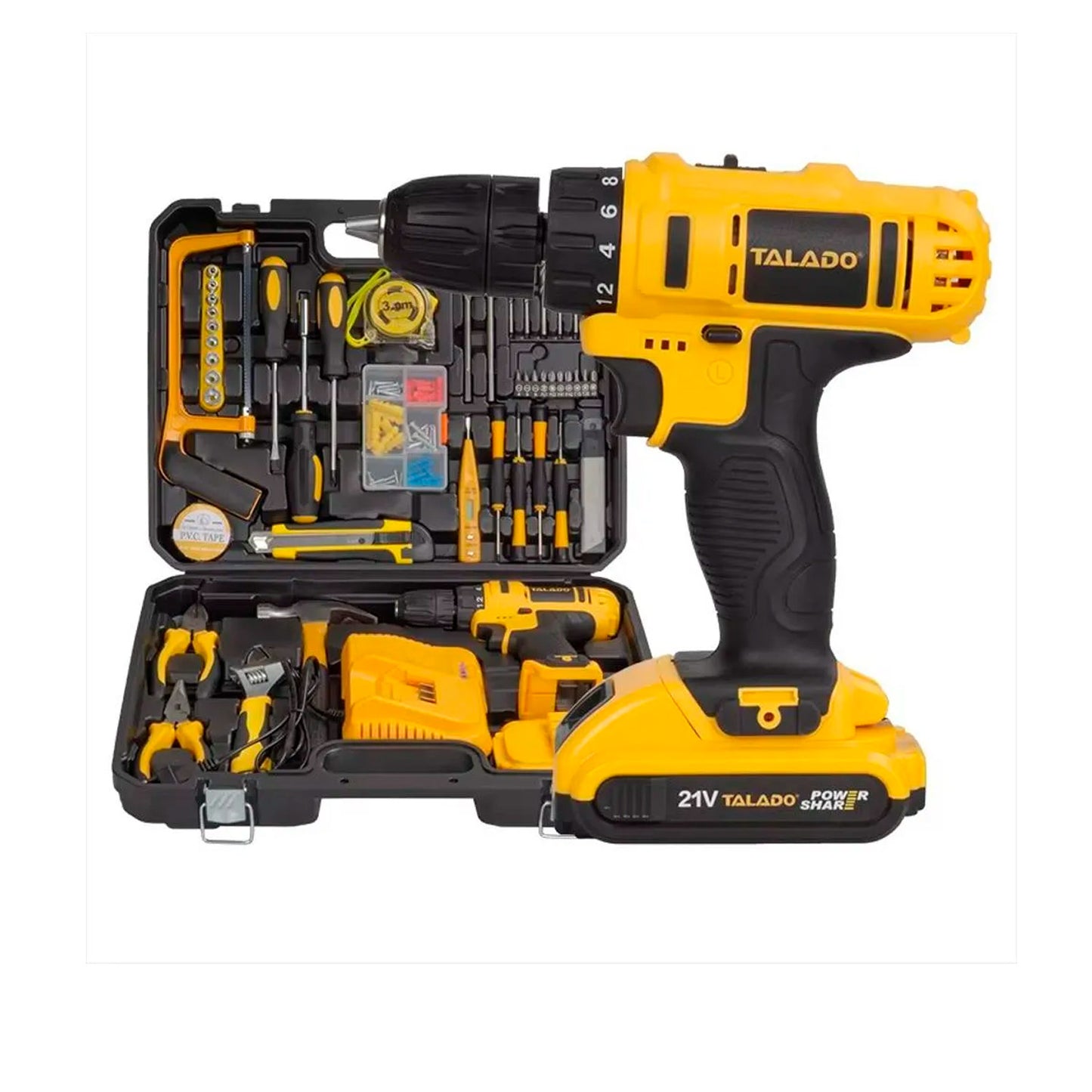 Kit Taladro Inalámbrico 36V Con 133 Herramientas Maletín Completo