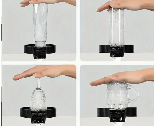 Enjuagador Automático para Vasos y Tazas – Limpiador de Alta Presión para Fregadero de Cocina