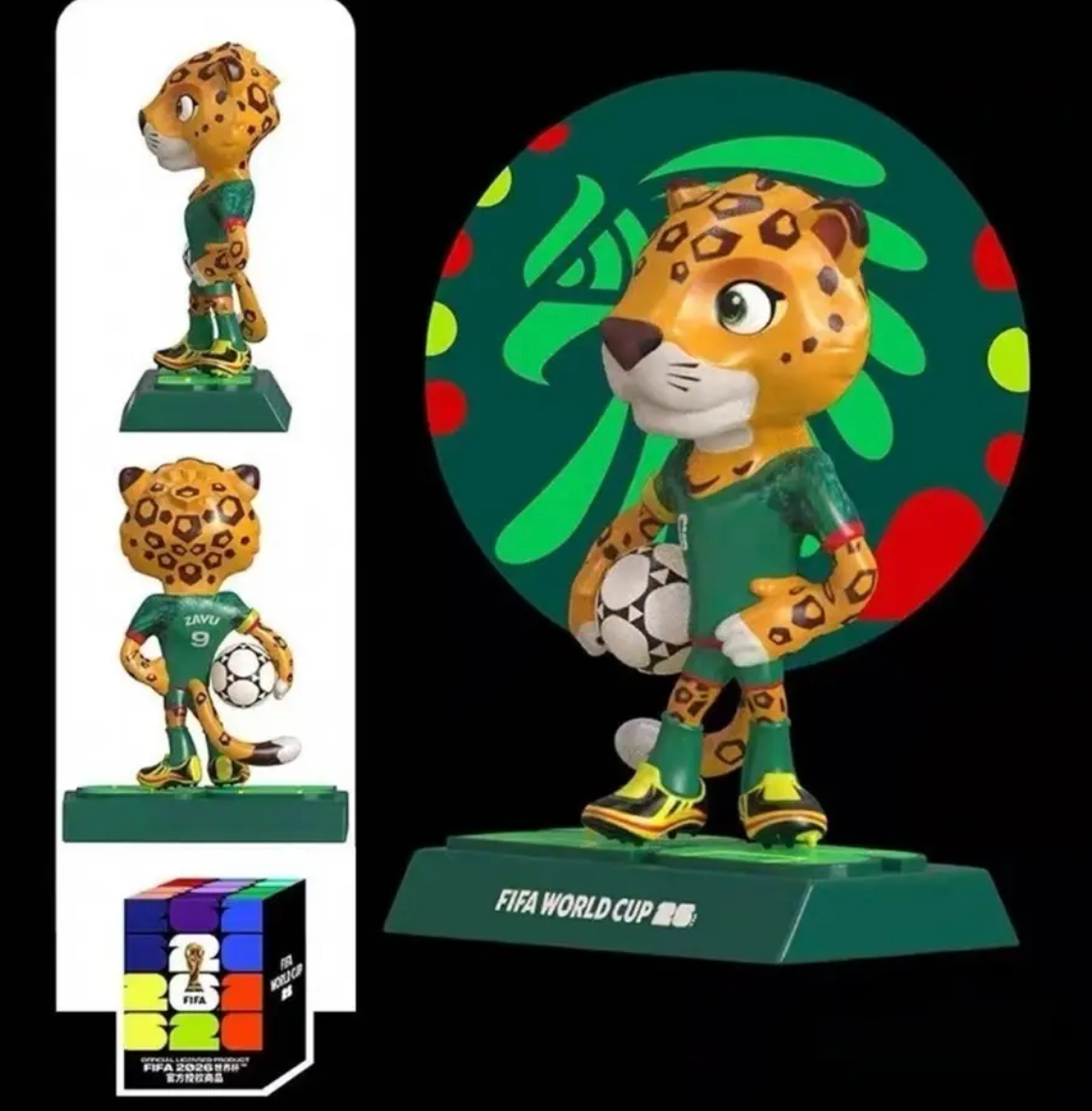 Figuras Coleccionables Copa Mundial de Fútbol 2026 – Mascotas Futboleras de 15 cm