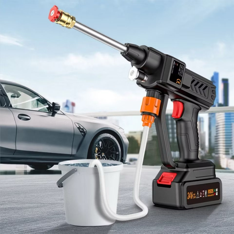 Hidrolavadora Inalámbrica Portátil de Alta Presión con 2 Baterías y Accesorios | Lavado de Autos, Jardín y Hogar